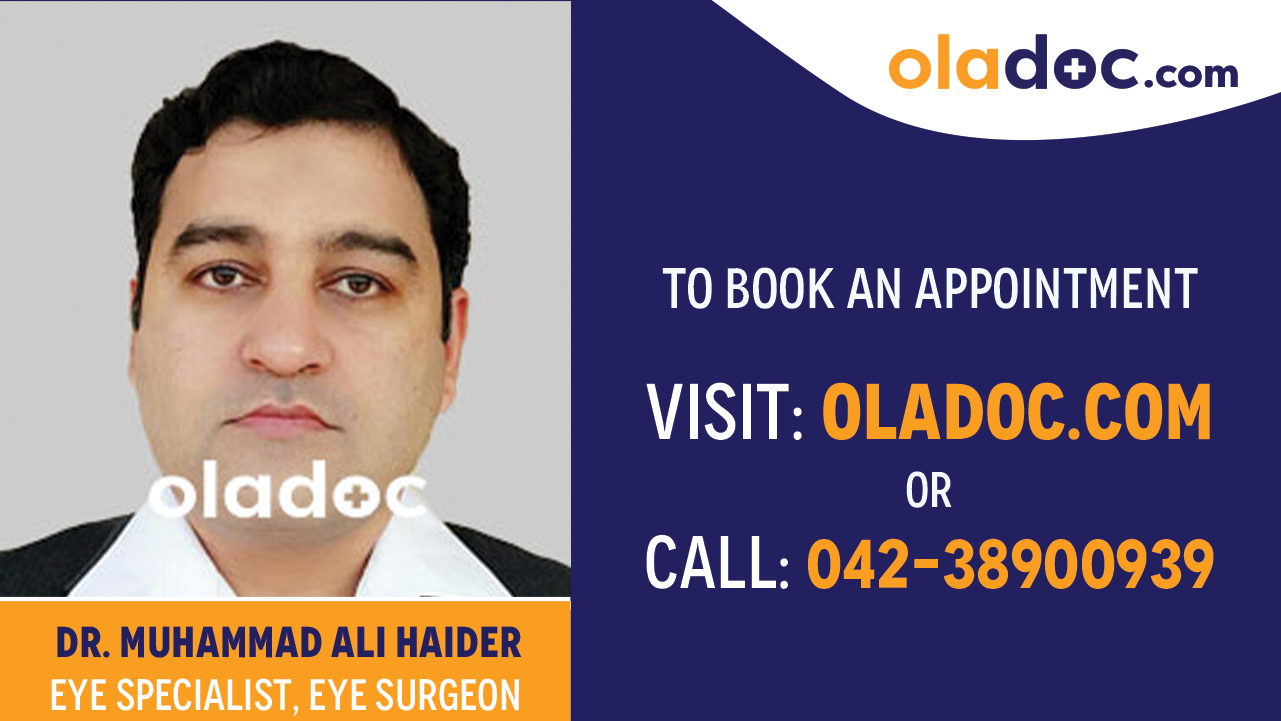 Book appointment with Dr. Muhammad Ali Haider best Eye Specialist in Lahore